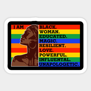 I am a black woman, Black Queen, Black Girl Magic Sticker